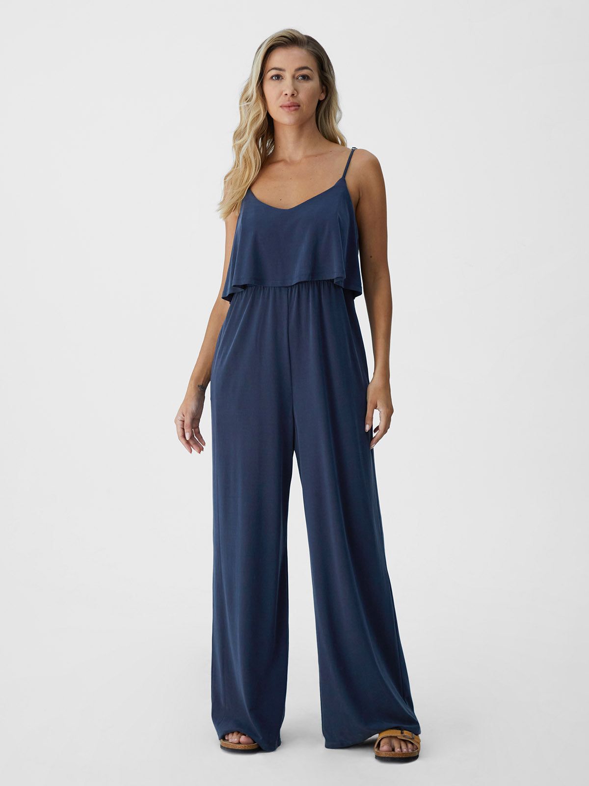 Relaxing Modal Wide Leg Jumpsuit sold by ogl move