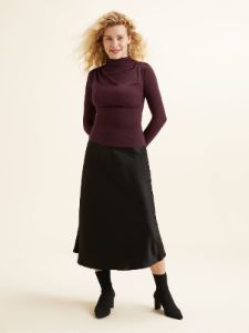 Eco-MiyaMoon® Draped Mock Neck Top sold by ogl move