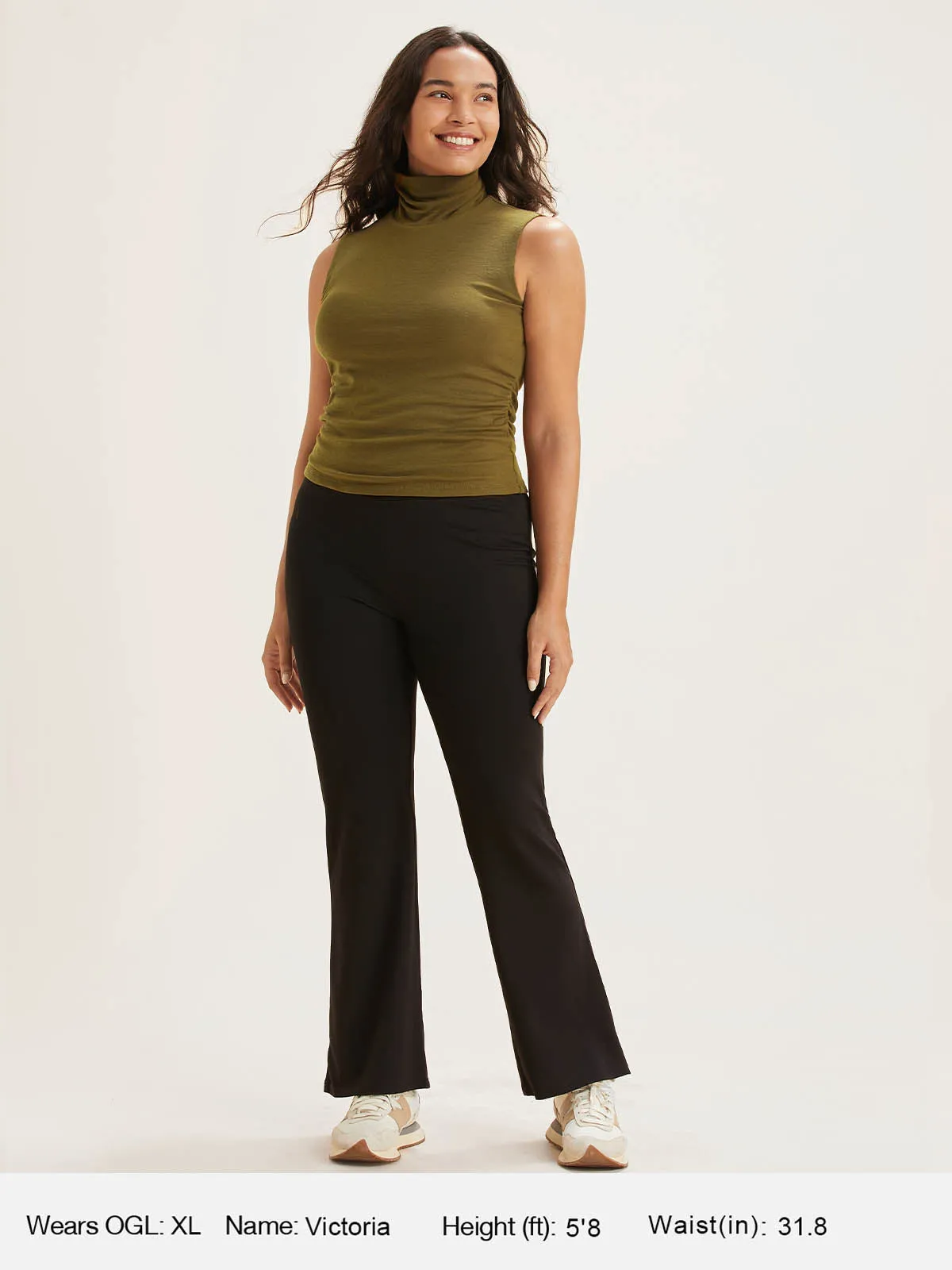 Wool Turtle Neck Ruched Sides Tank sold by ogl move product image thumbnail 3