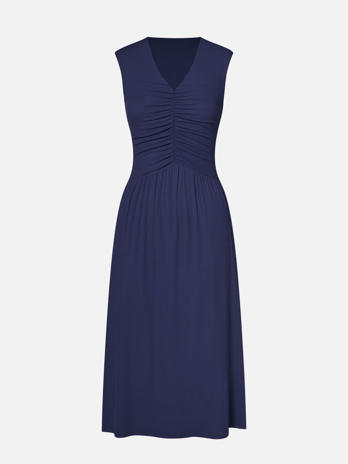 Eco-SkinKiss® Ruched V-Neck Midi Dress sold by ogl move product image thumbnail 8