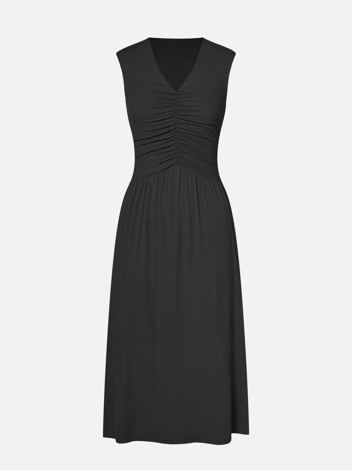 Eco-SkinKiss® Ruched V-Neck Midi Dress sold by ogl move product image thumbnail 7