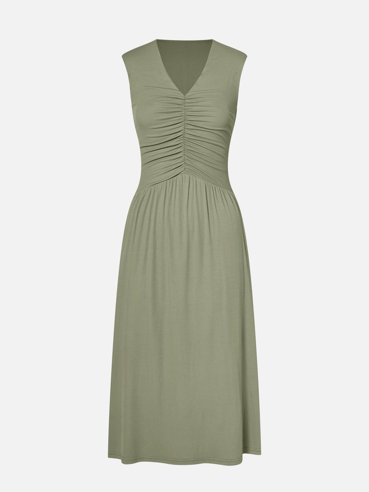 Eco-SkinKiss® Ruched V-Neck Midi Dress sold by ogl move product image thumbnail 2