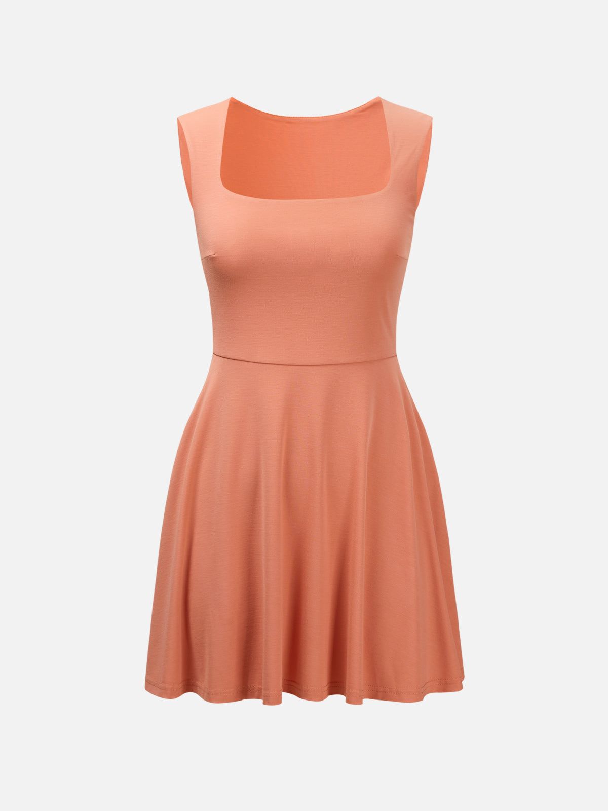 Square Neck Ruffle Flounce Mini Dress with Pockets sold by ogl move product image thumbnail 6