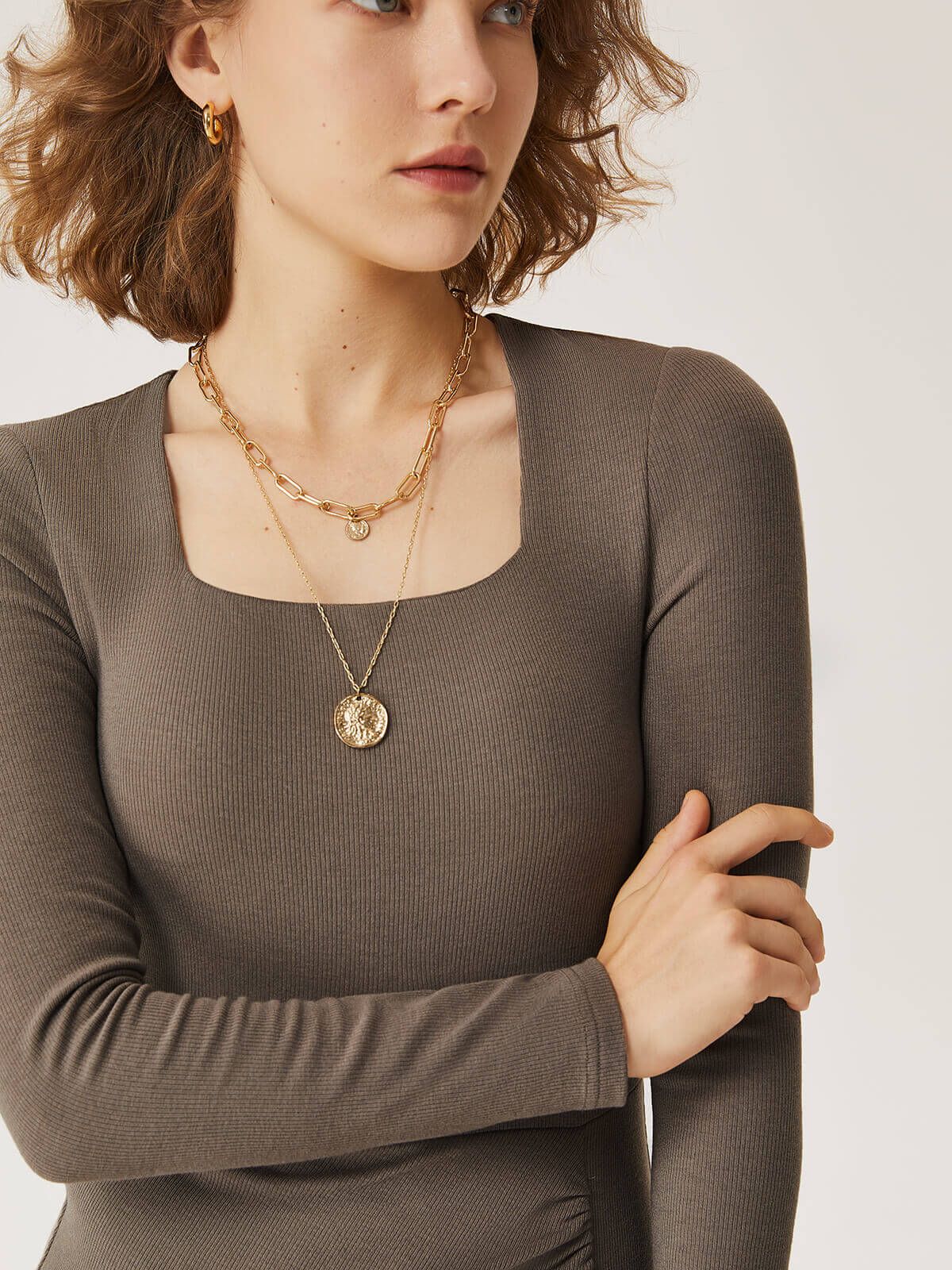 Merino Wool Squareneck Midi Brami Dress sold by ogl move product image thumbnail 4