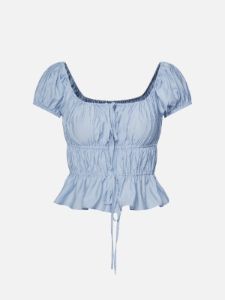 Puff Sleeve Ruched Top sold by ogl move