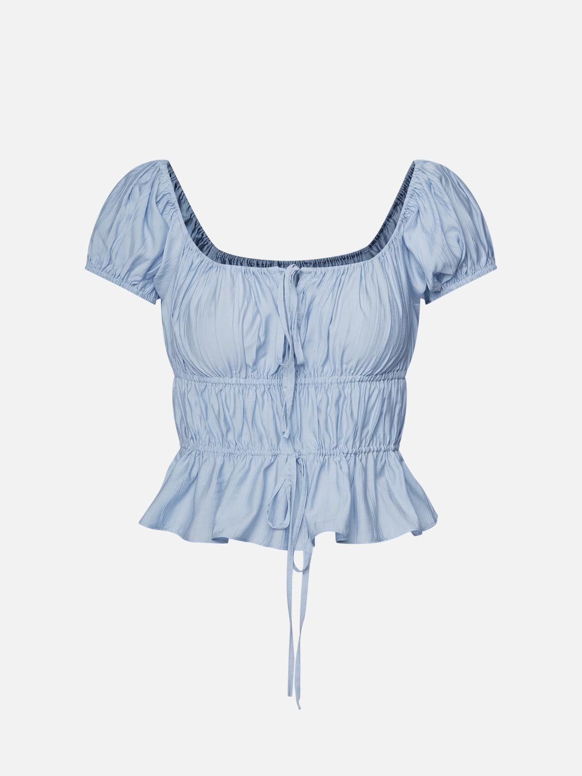 Puff Sleeve Ruched Top sold by ogl move product image thumbnail 2