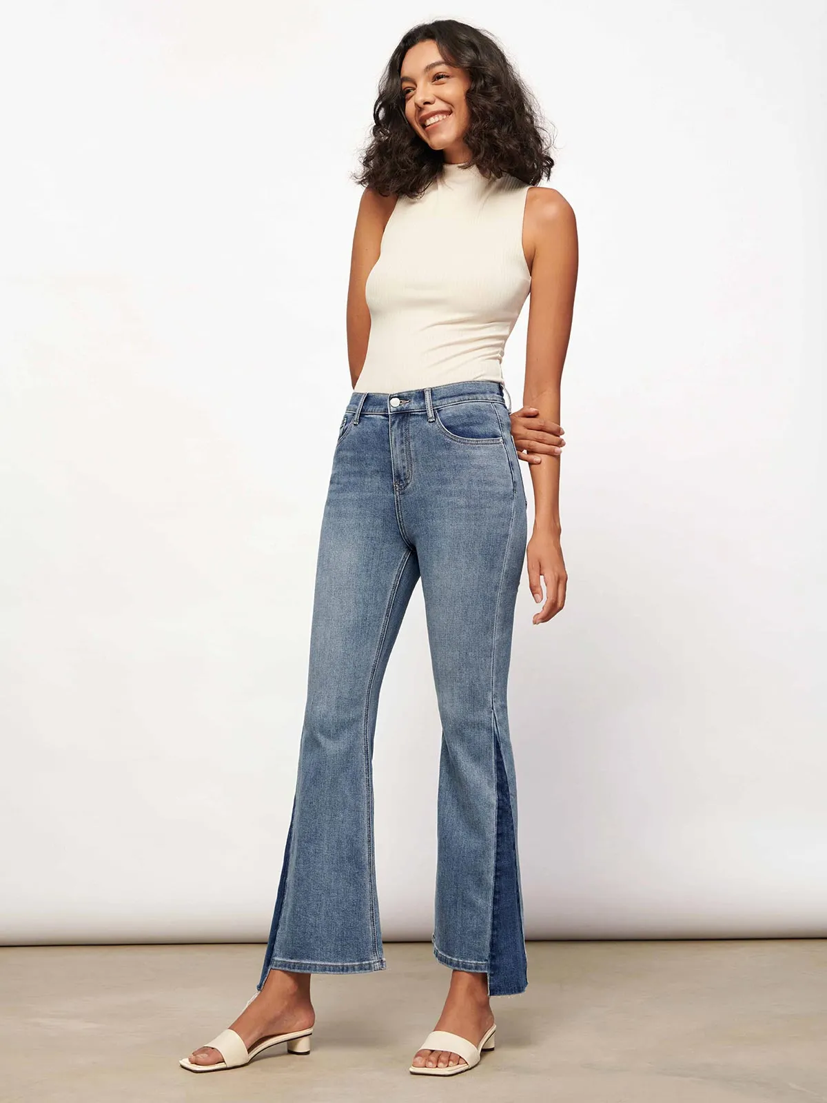 Spliced Flare Jean sold by ogl move product image thumbnail 5