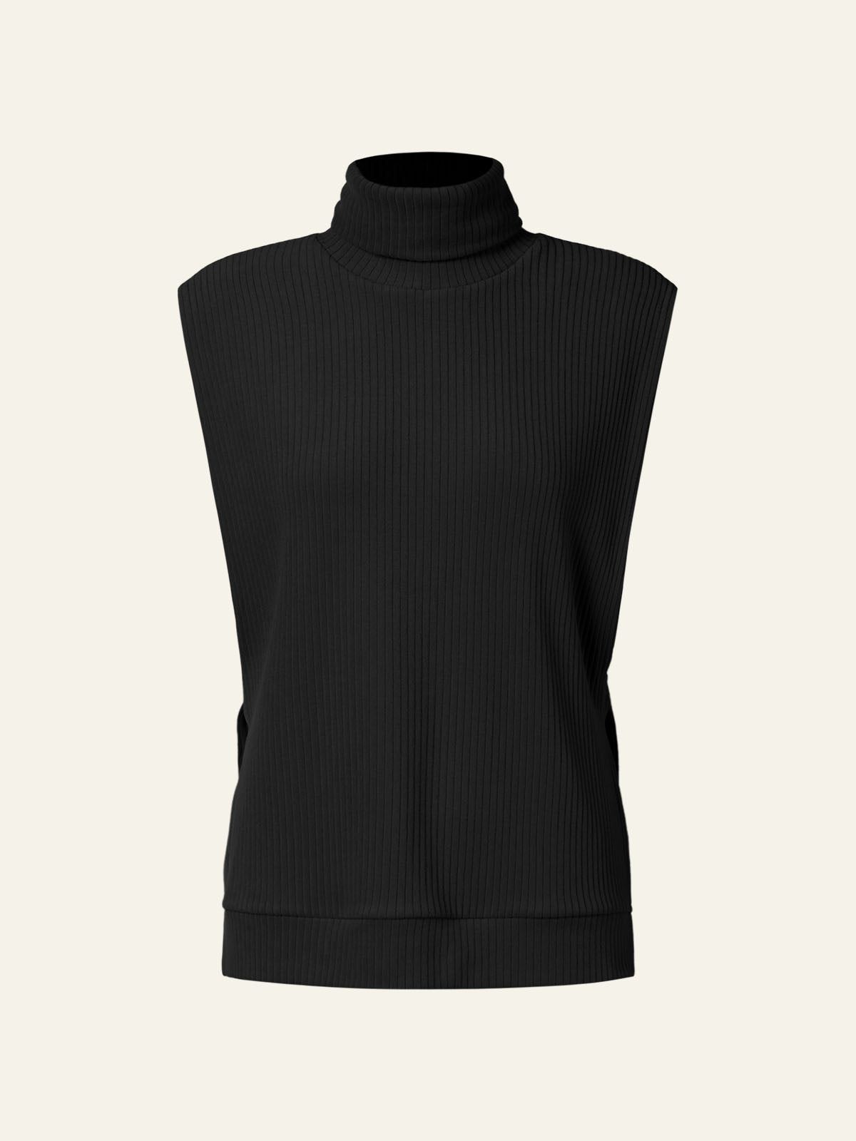 Velvety Touch Knit Turtleneck Relaxed Vest sold by ogl move product image thumbnail 10