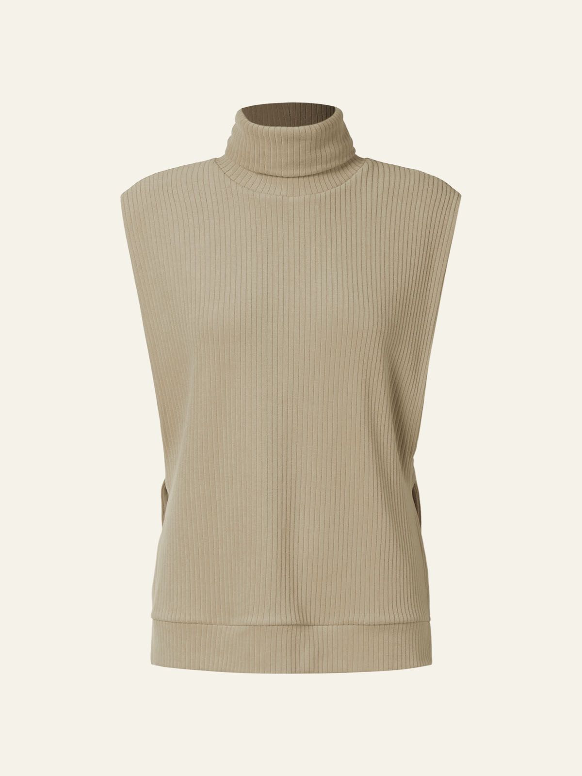 Velvety Touch Knit Turtleneck Relaxed Vest sold by ogl move product image thumbnail 2
