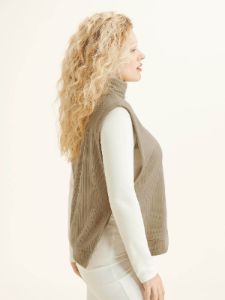 Velvety Touch Knit Turtleneck Relaxed Vest sold by ogl move