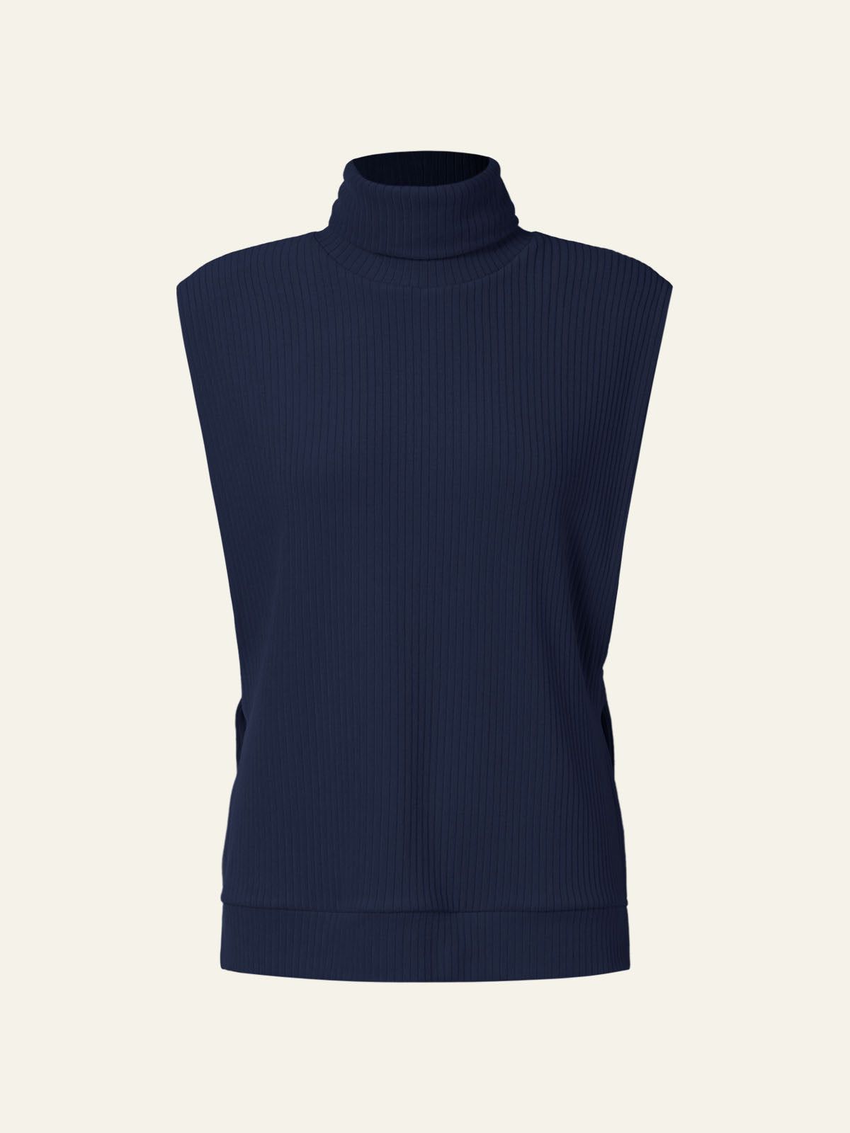 Velvety Touch Knit Turtleneck Relaxed Vest sold by ogl move product image thumbnail 9