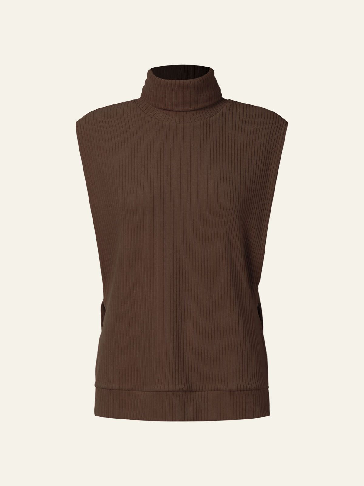 Velvety Touch Knit Turtleneck Relaxed Vest sold by ogl move product image thumbnail 8