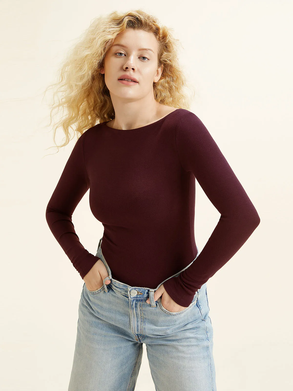 Modern Staple Boatneck Top sold by ogl move