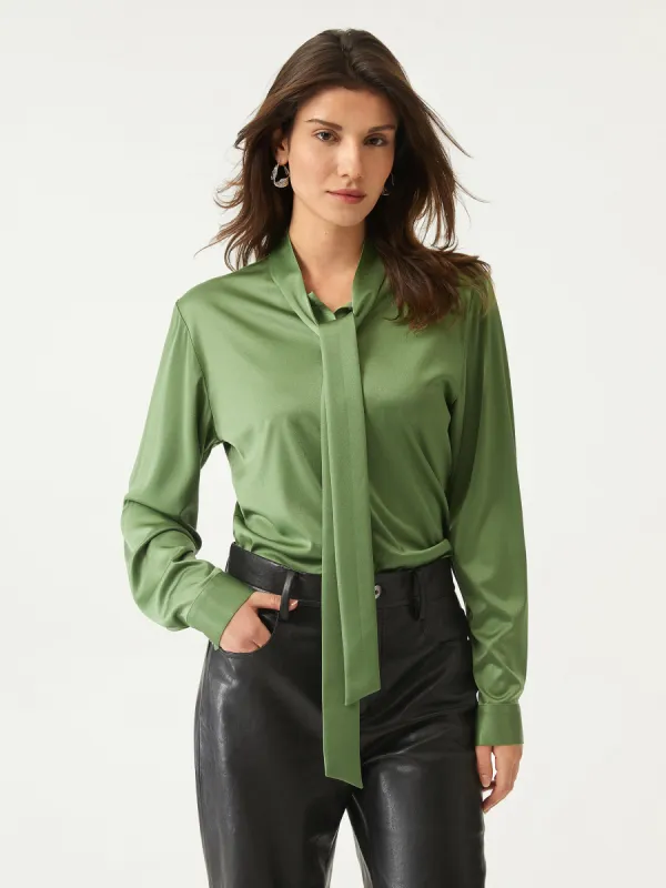 Tie-Neck Button Down Shirt sold by ogl move