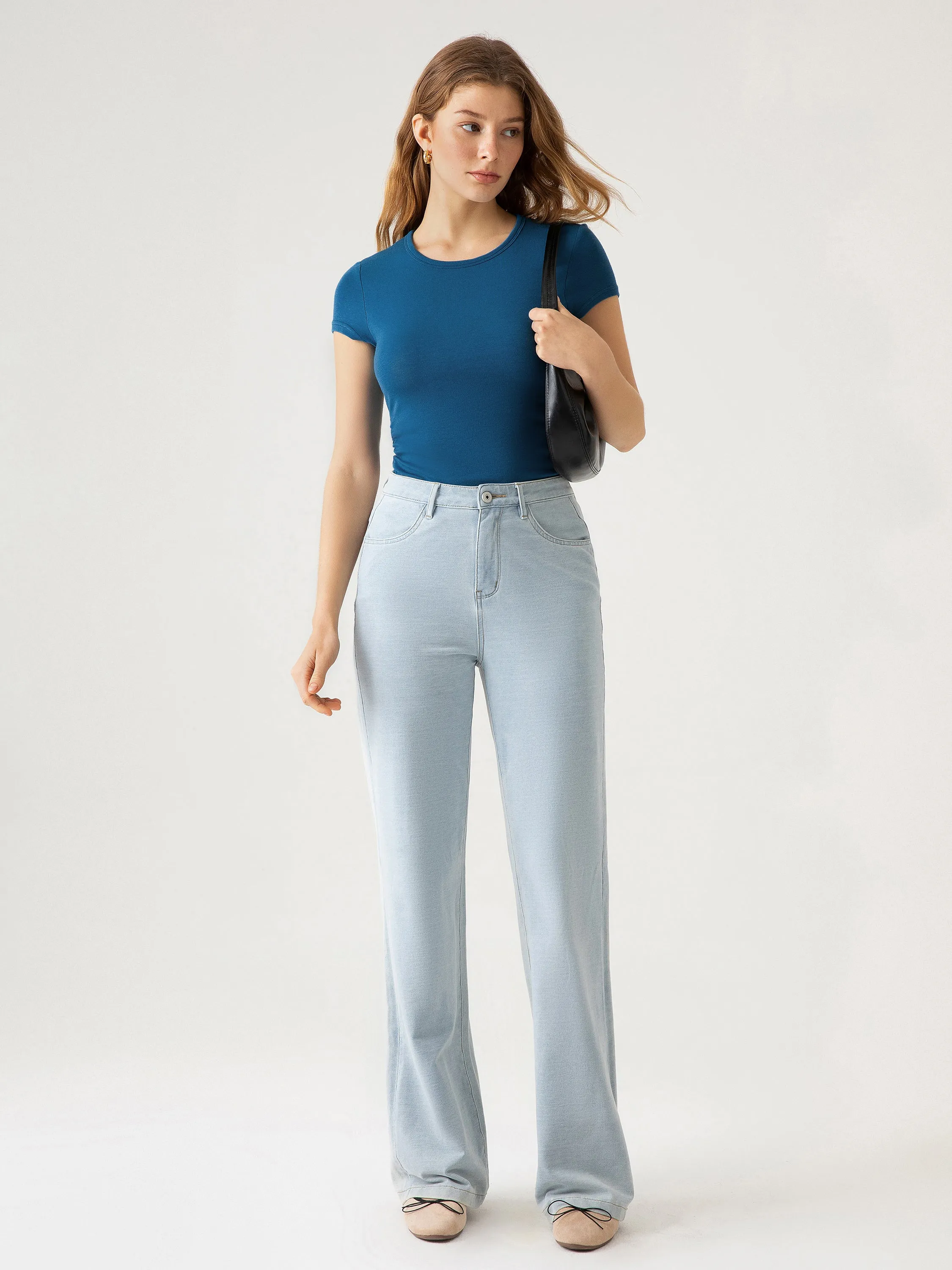 Round Neck Short Sleeve Brami Top sold by ogl move product image thumbnail 5