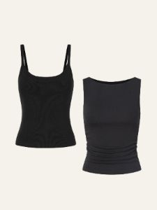 Soft Brushed Rib Brami & Eco-Mousse Ruched Sides Boatneck Brami 2Pcs Set sold by ogl move