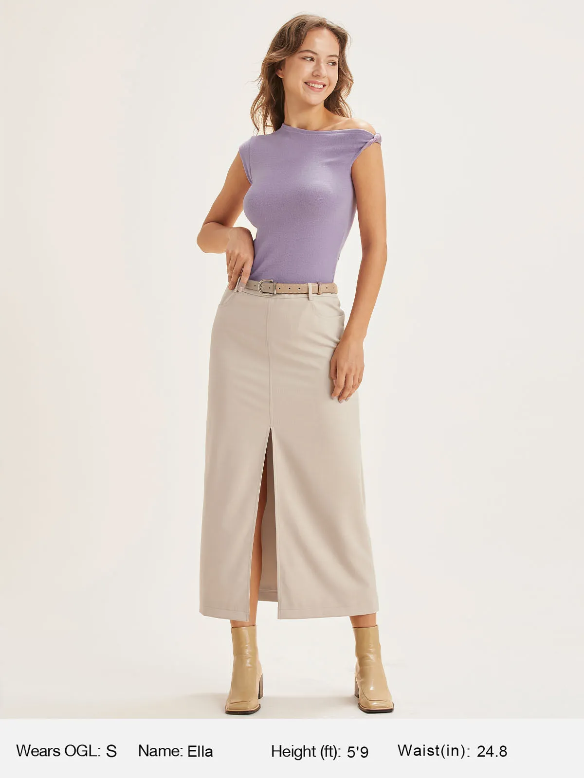 Eco-Mousse® Thermal Brushed Asymmetrical Tank Top sold by ogl move product image thumbnail 3