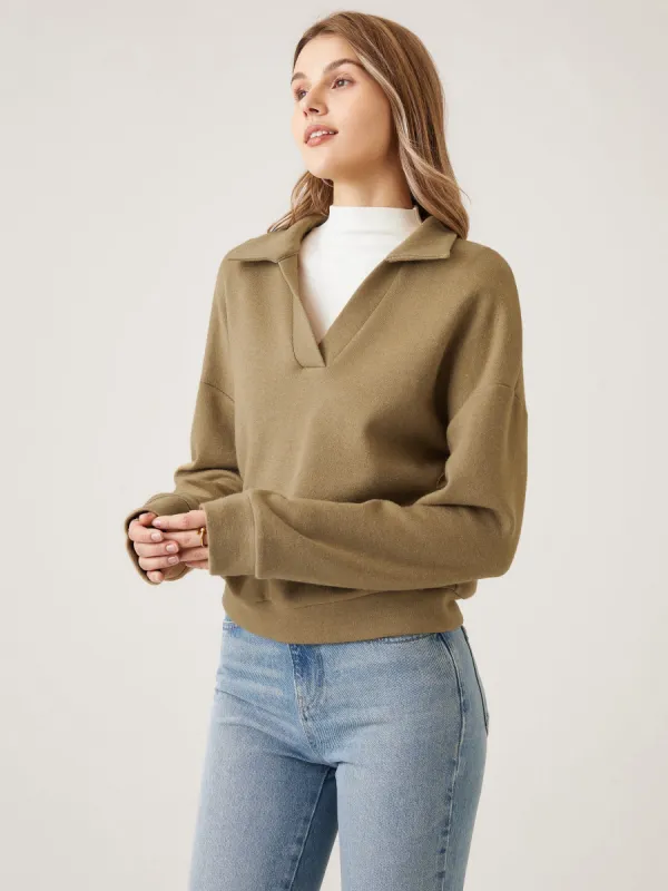 CashSoft Henley Sweatshirt sold by ogl move