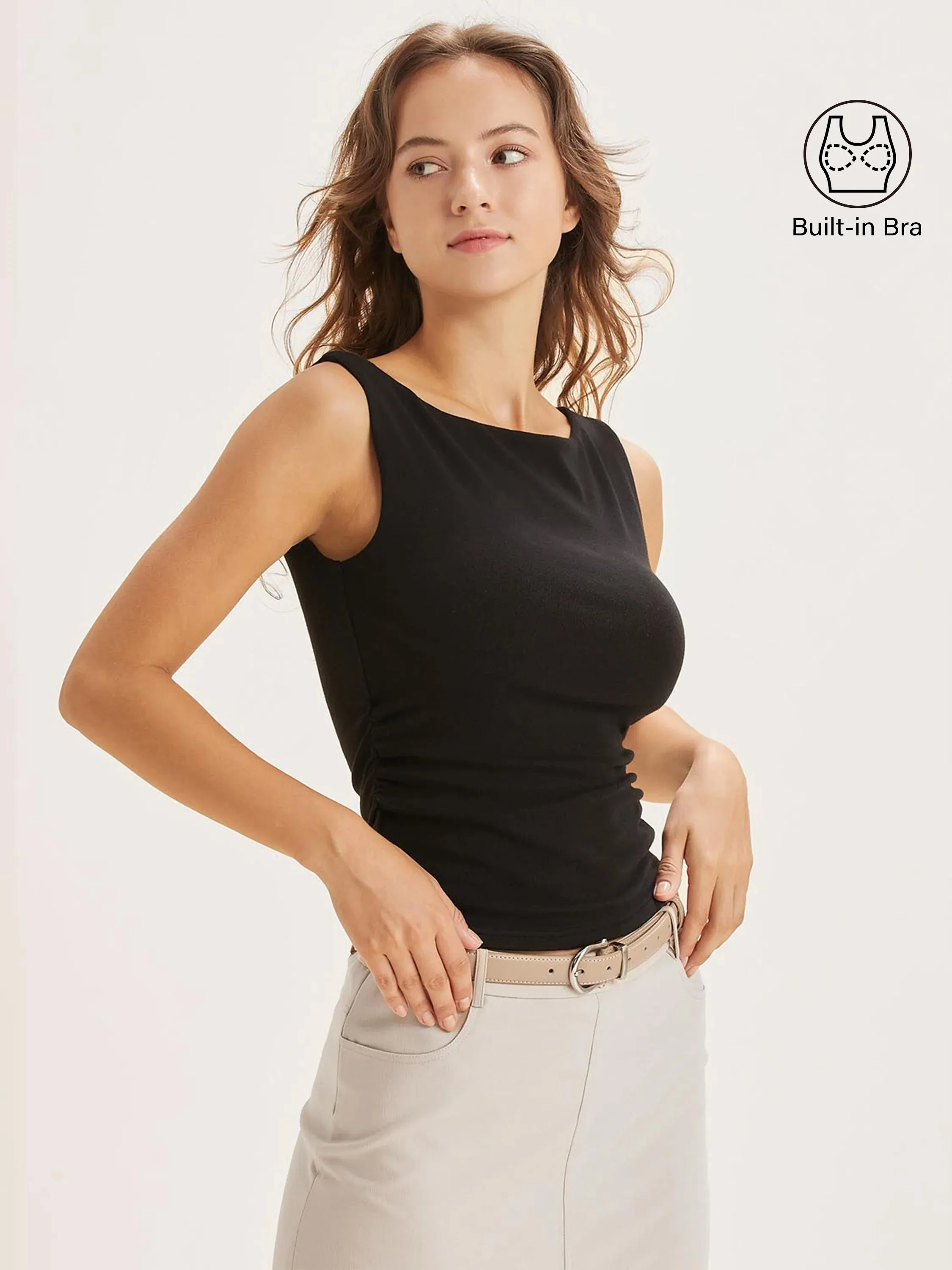 Boat Neck Bra Tank Top sold by OGLmove