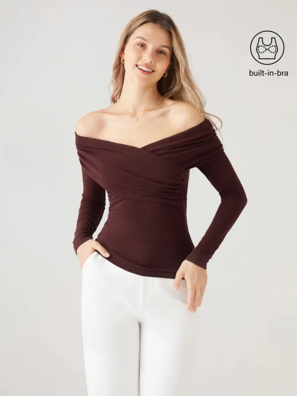 Surplice Cold Shoulder Brami Top sold by ogl move