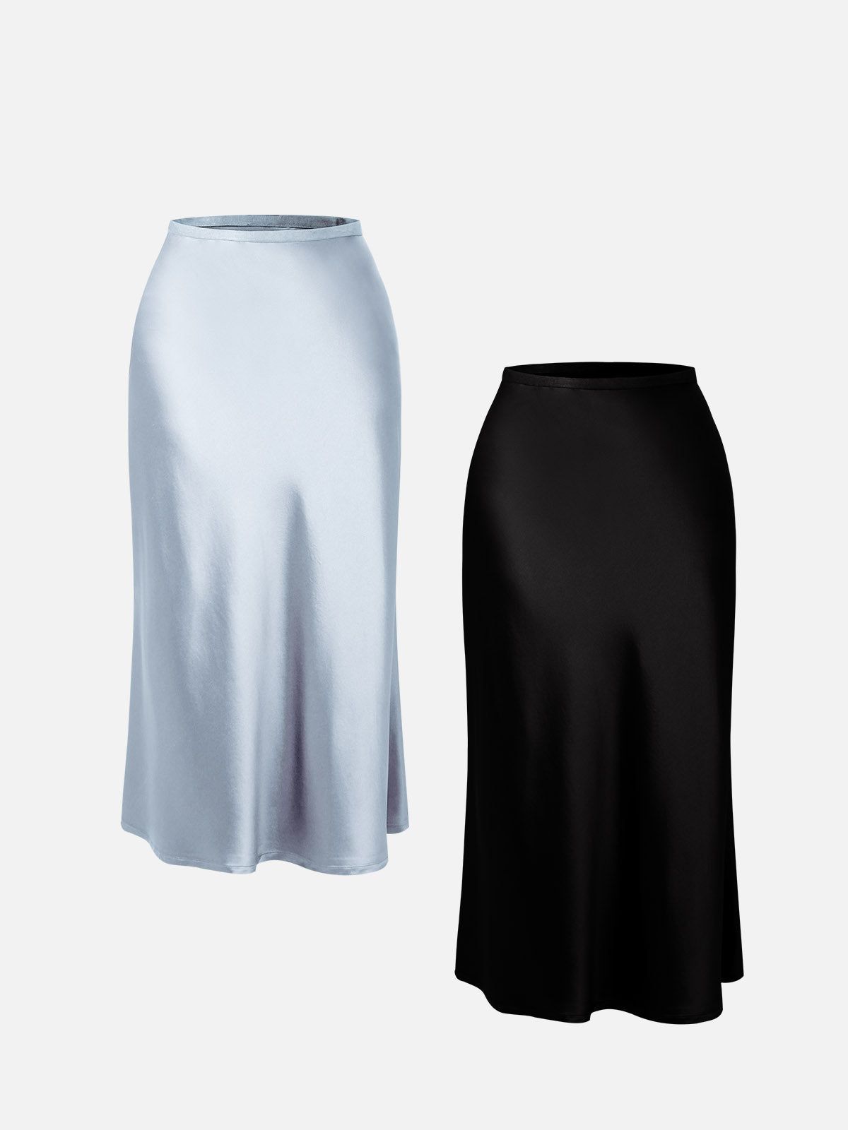 Silk-Like Acetate Bias-Cut Slip Skirt-2 Pcs Set sold by ogl move product image thumbnail 3