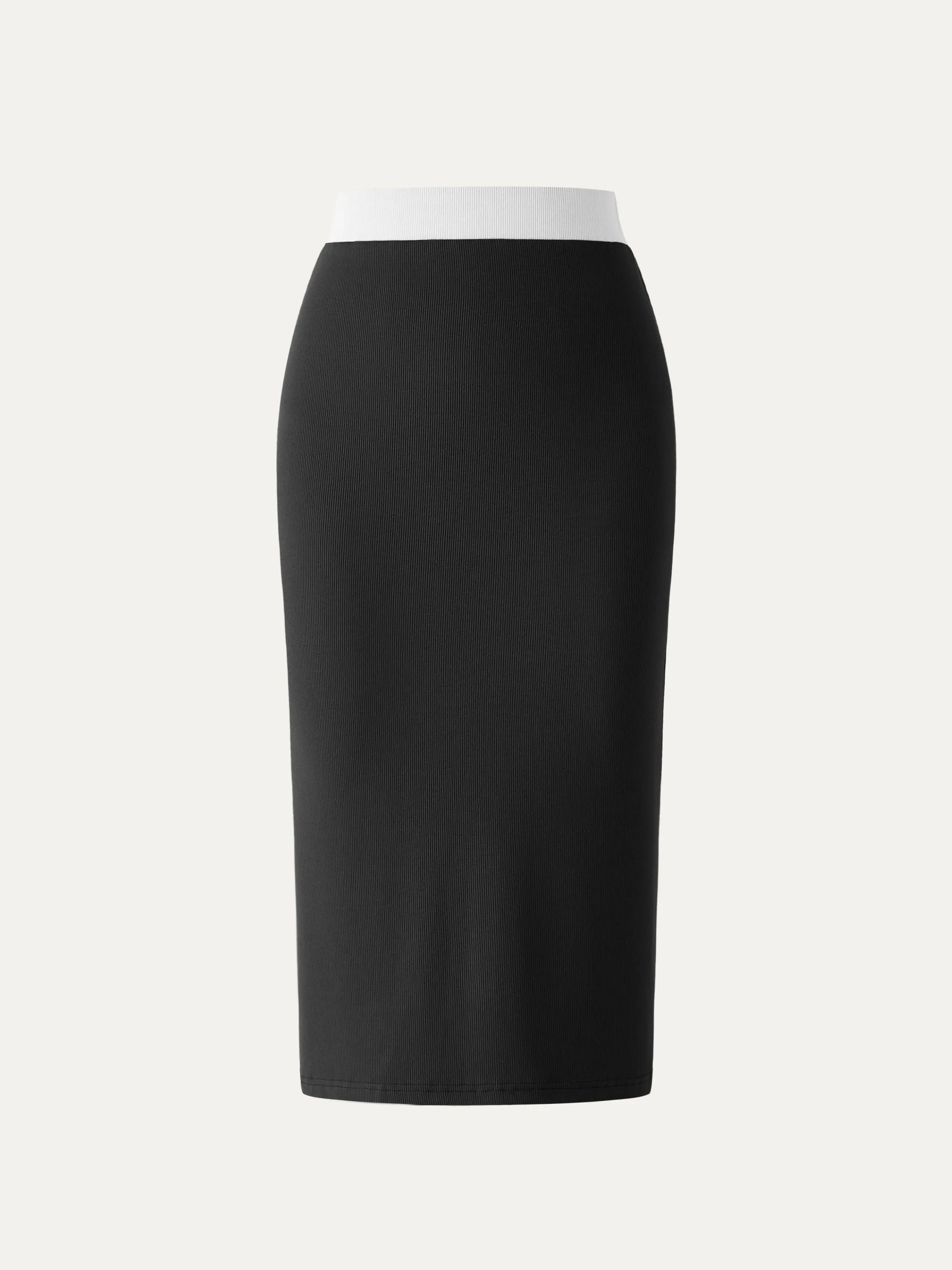 Contrast Waist Split Vent Skirt sold by ogl move product image thumbnail 2