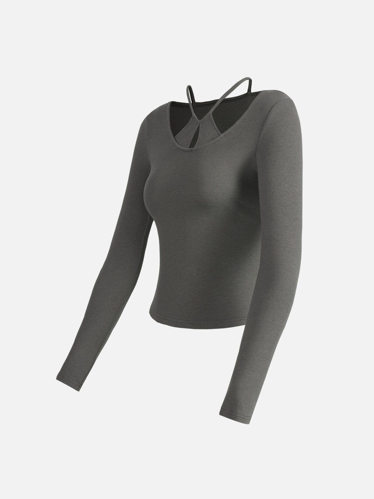 Plantive™ Ribbed Round-Neck Long-Sleeve Top sold by ogl move product image thumbnail 2
