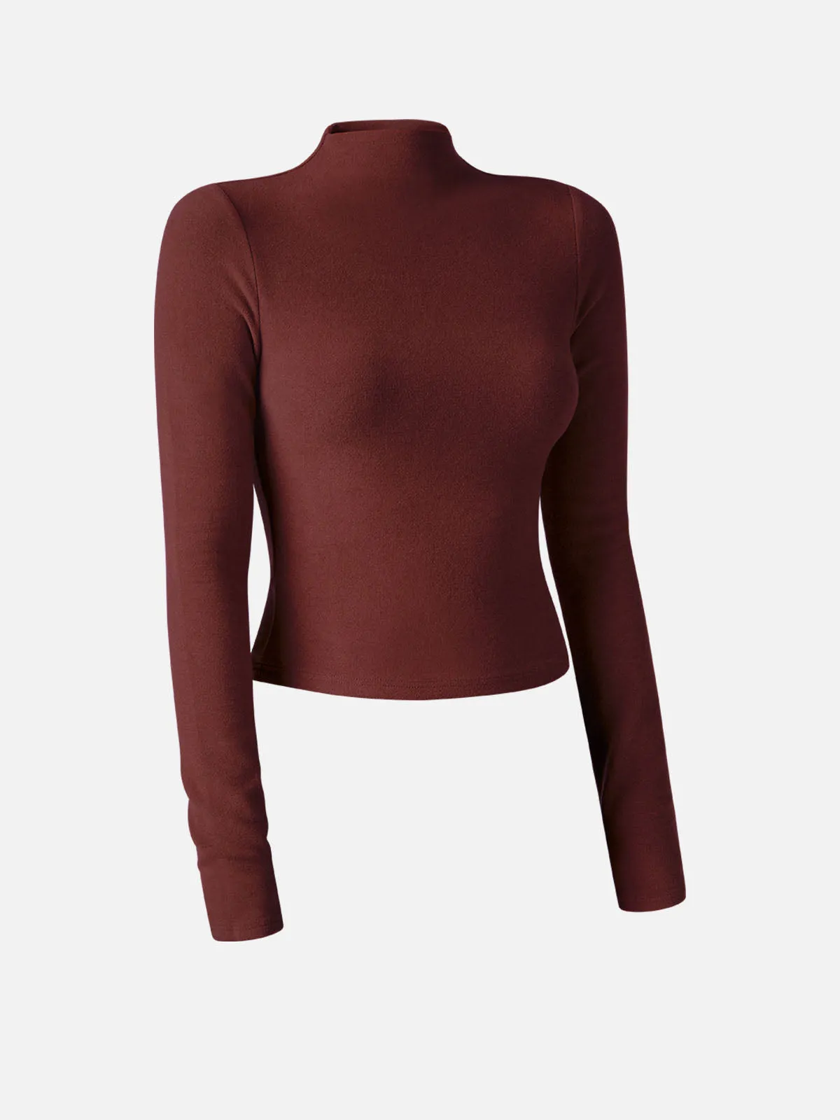 Brushed Mock Neck Crop Top sold by ogl move product image thumbnail 4