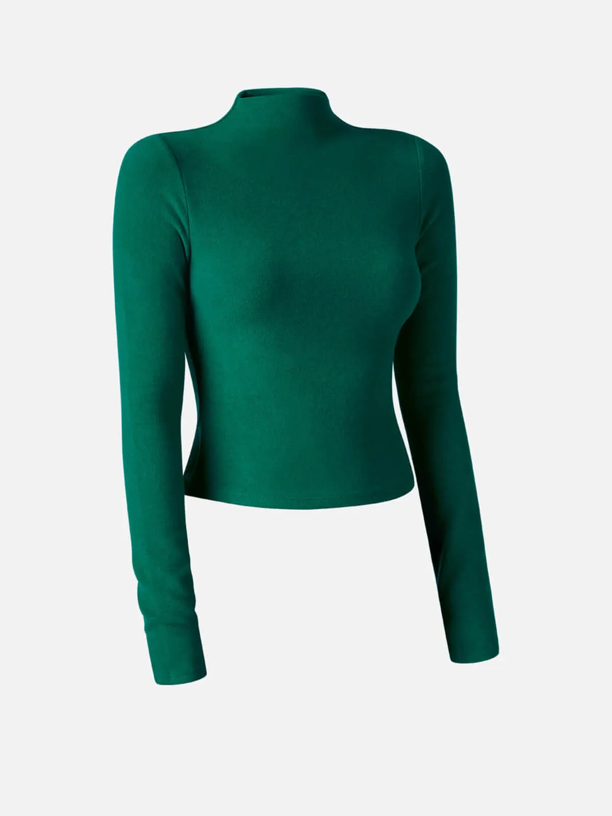 Brushed Mock Neck Crop Top sold by ogl move product image thumbnail 3
