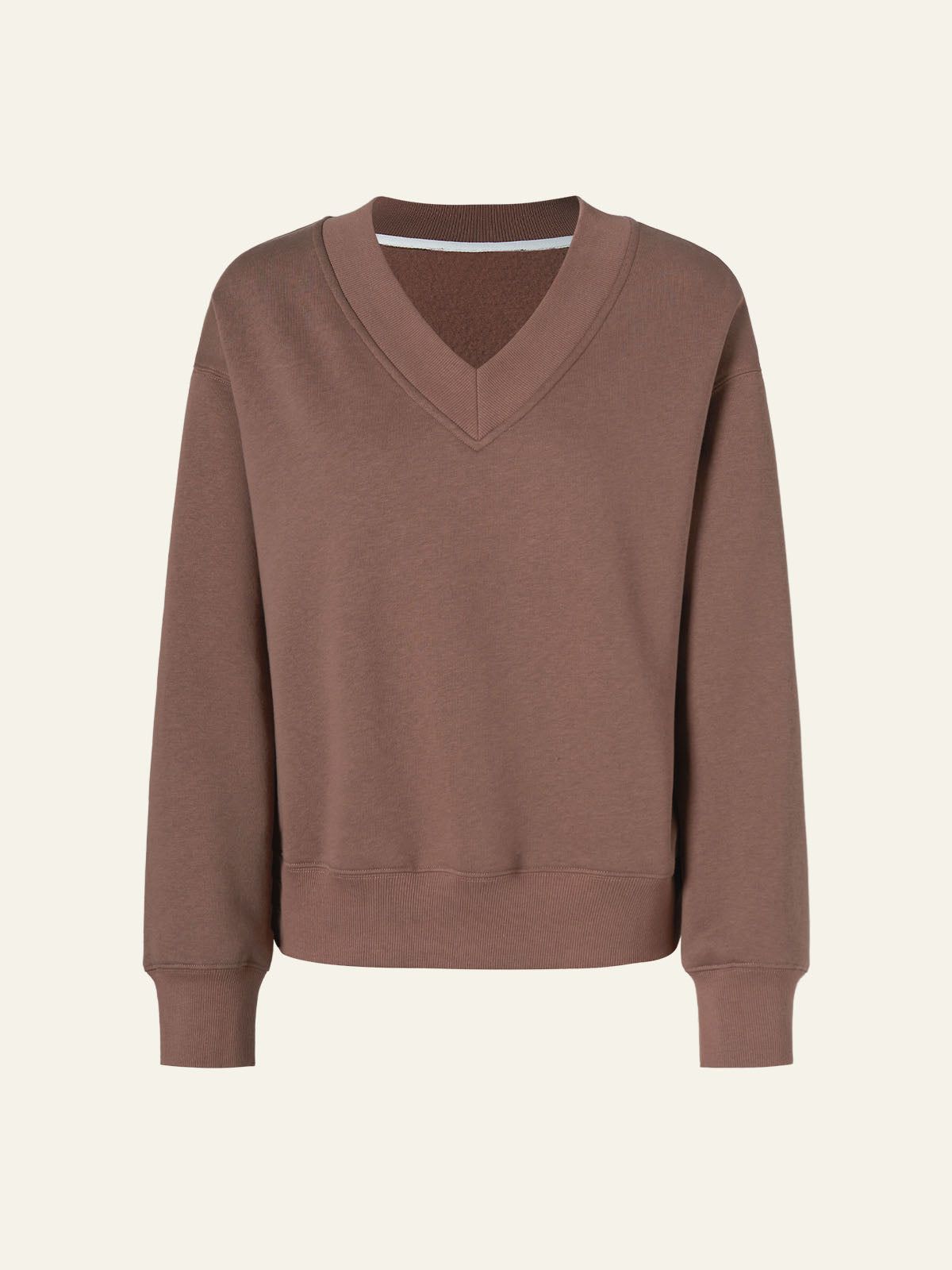 Cozy Fleece Oversized V-Neck Sweatshirt sold by ogl move product image thumbnail 2
