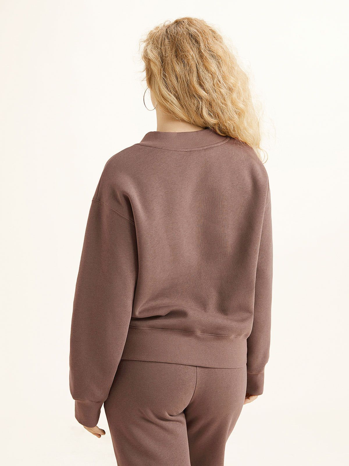 Cozy Fleece Oversized V-Neck Sweatshirt sold by ogl move product image thumbnail 6
