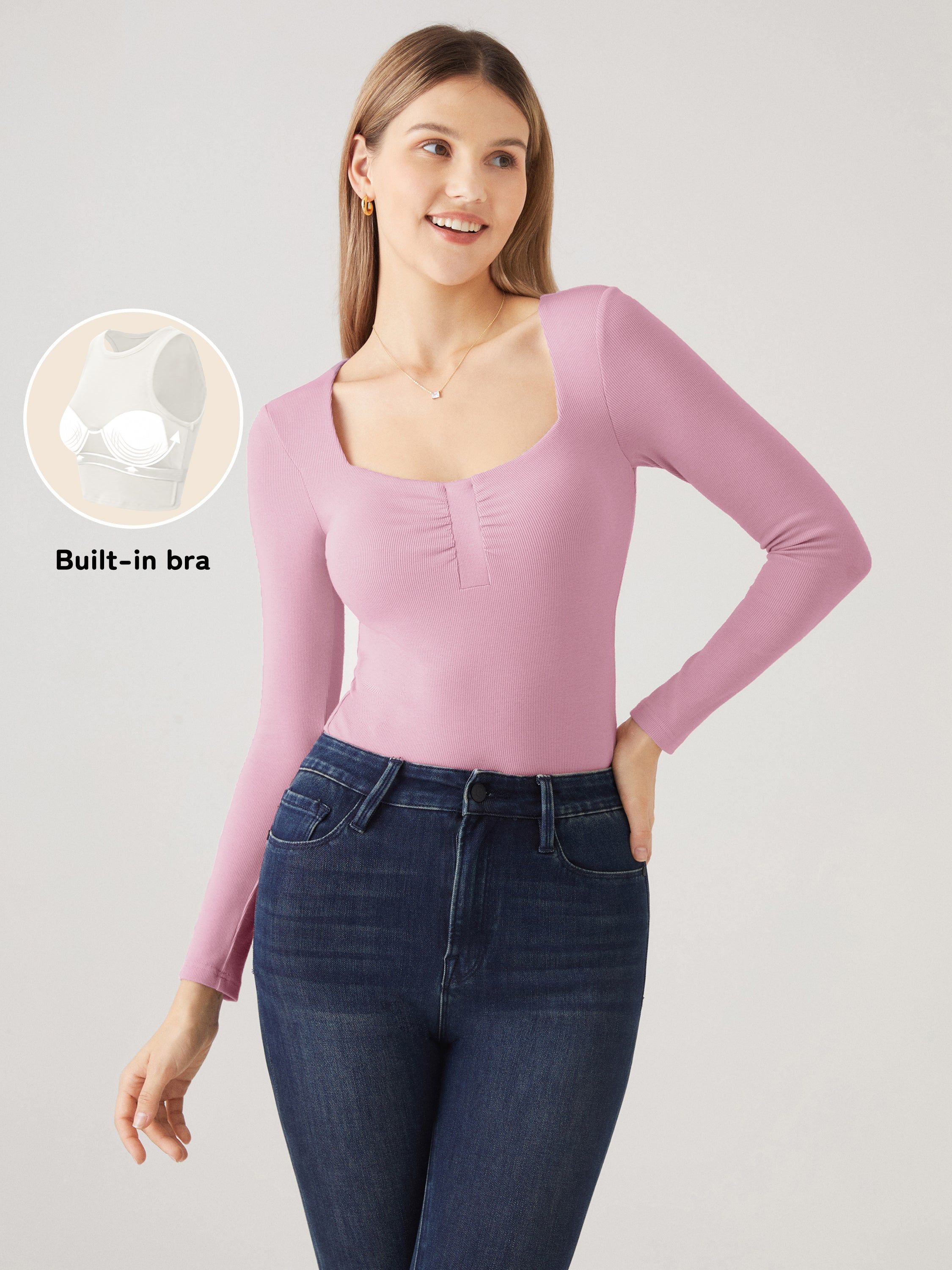 Square Neck Ruched Bust Brami Top sold by ogl move