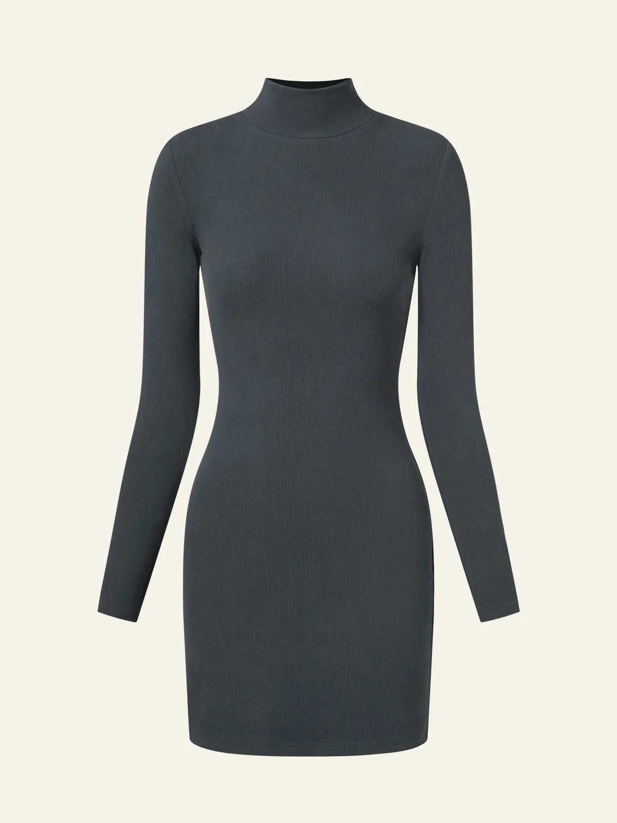Cozy Brushed Mockneck Bodycon Mini Dress sold by ogl move product image thumbnail 2