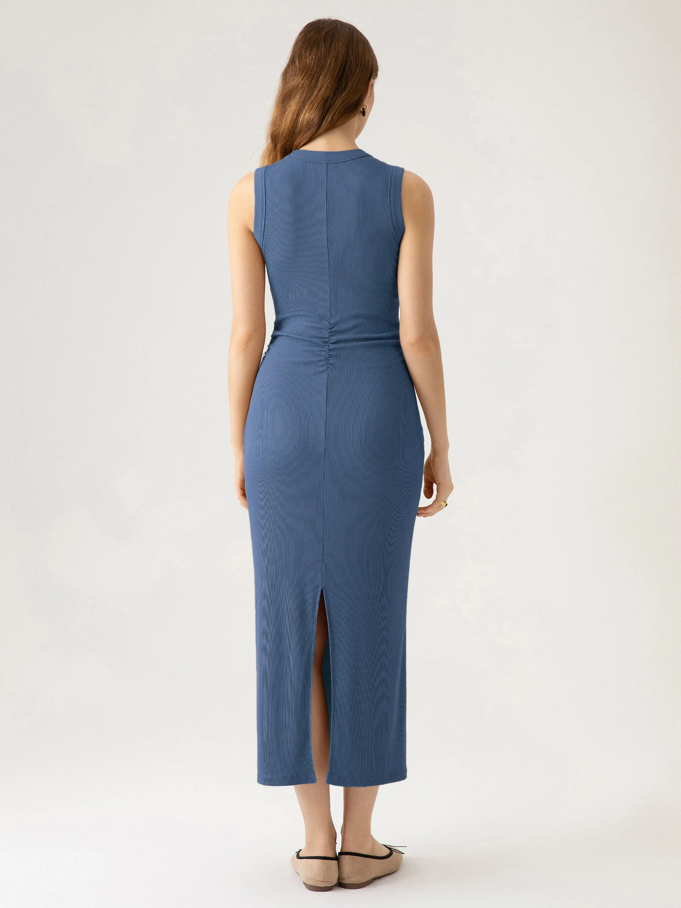 Plantive® Ruched Sides Brami Tank Dress sold by ogl move product image thumbnail 3