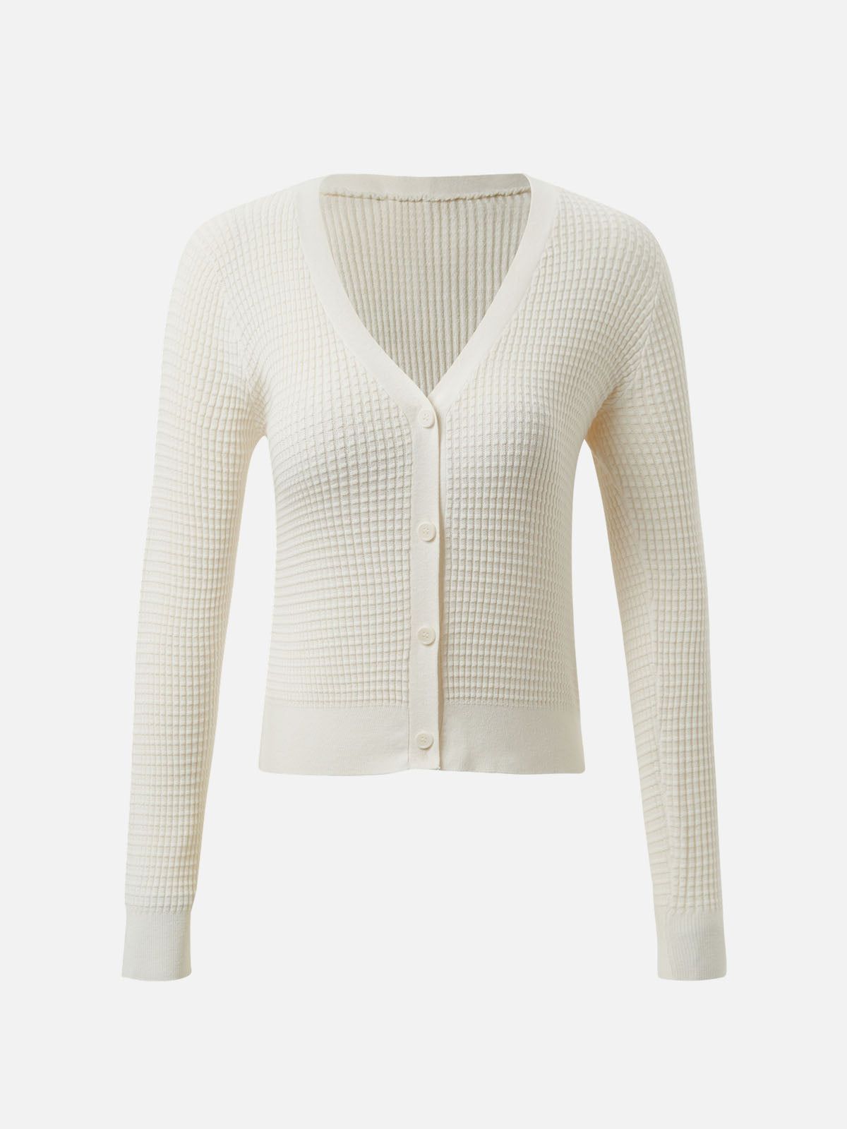 Waffle Wool Knit Cardigan sold by ogl move