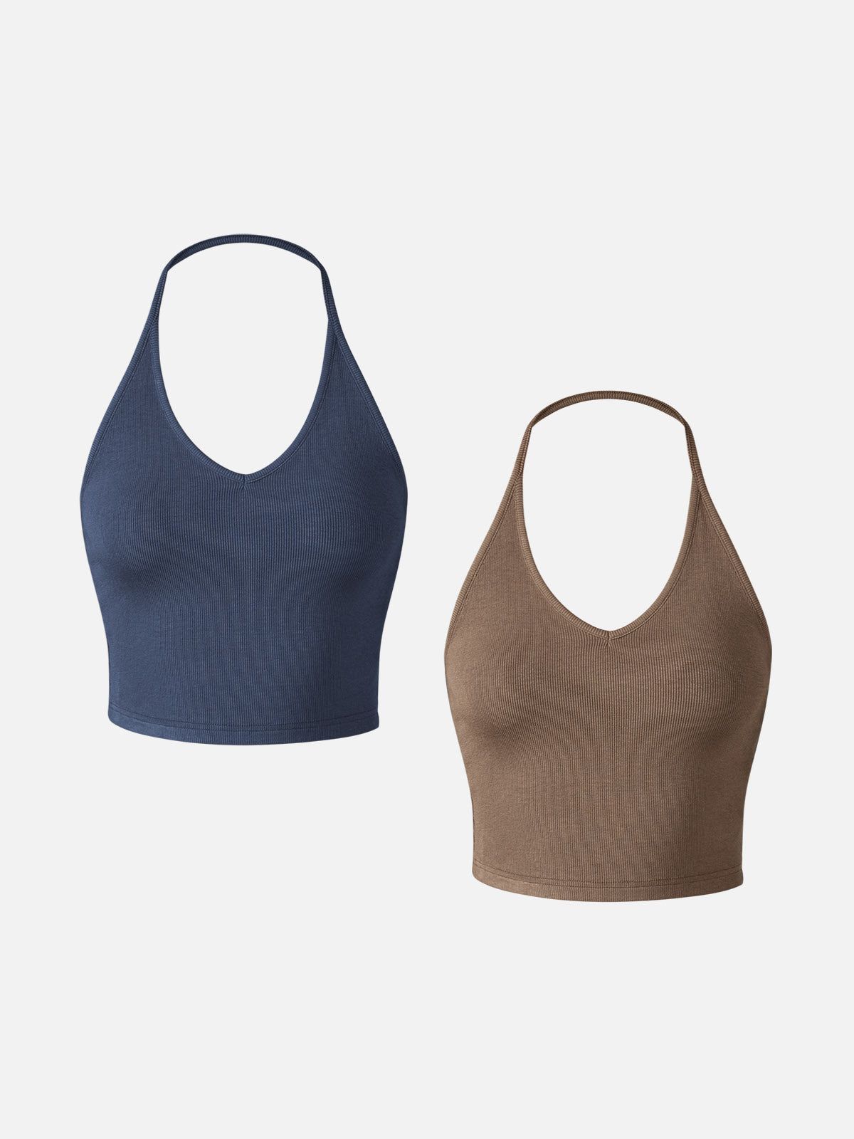 Eco-SkinKiss® Spaghetti Halter Neck Crop Top-2 Pcs Set sold by ogl move product image thumbnail 7