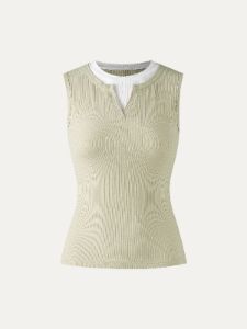 Lace Rib Charm Tank sold by ogl move