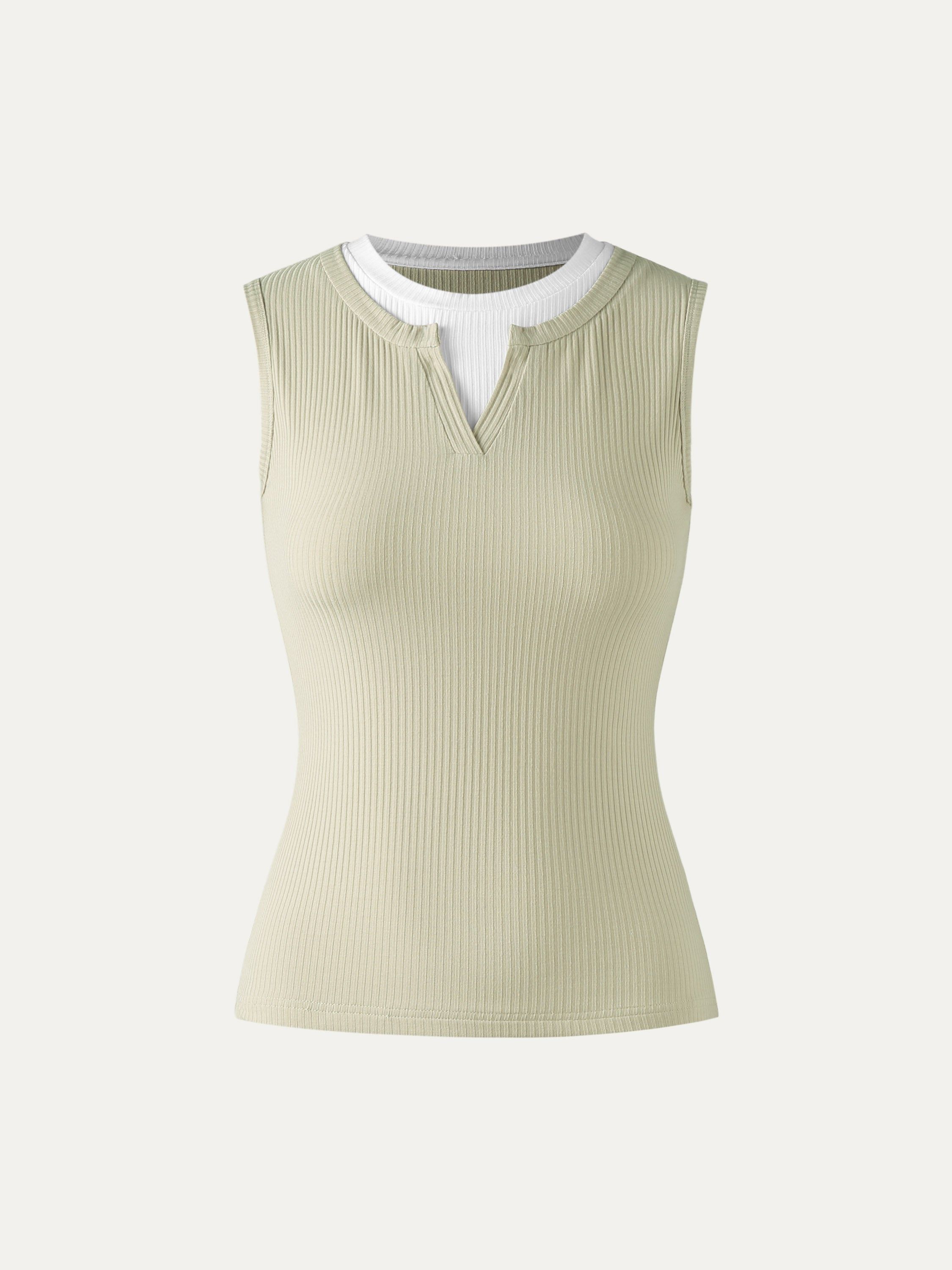 Lace Rib Charm Tank sold by ogl move product image thumbnail 4