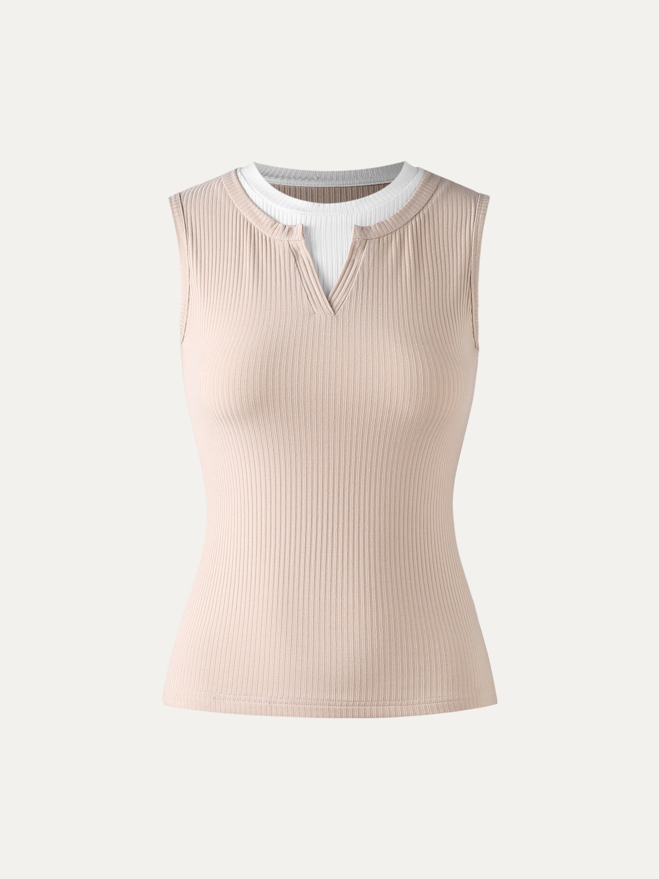 Lace Rib Charm Tank sold by ogl move