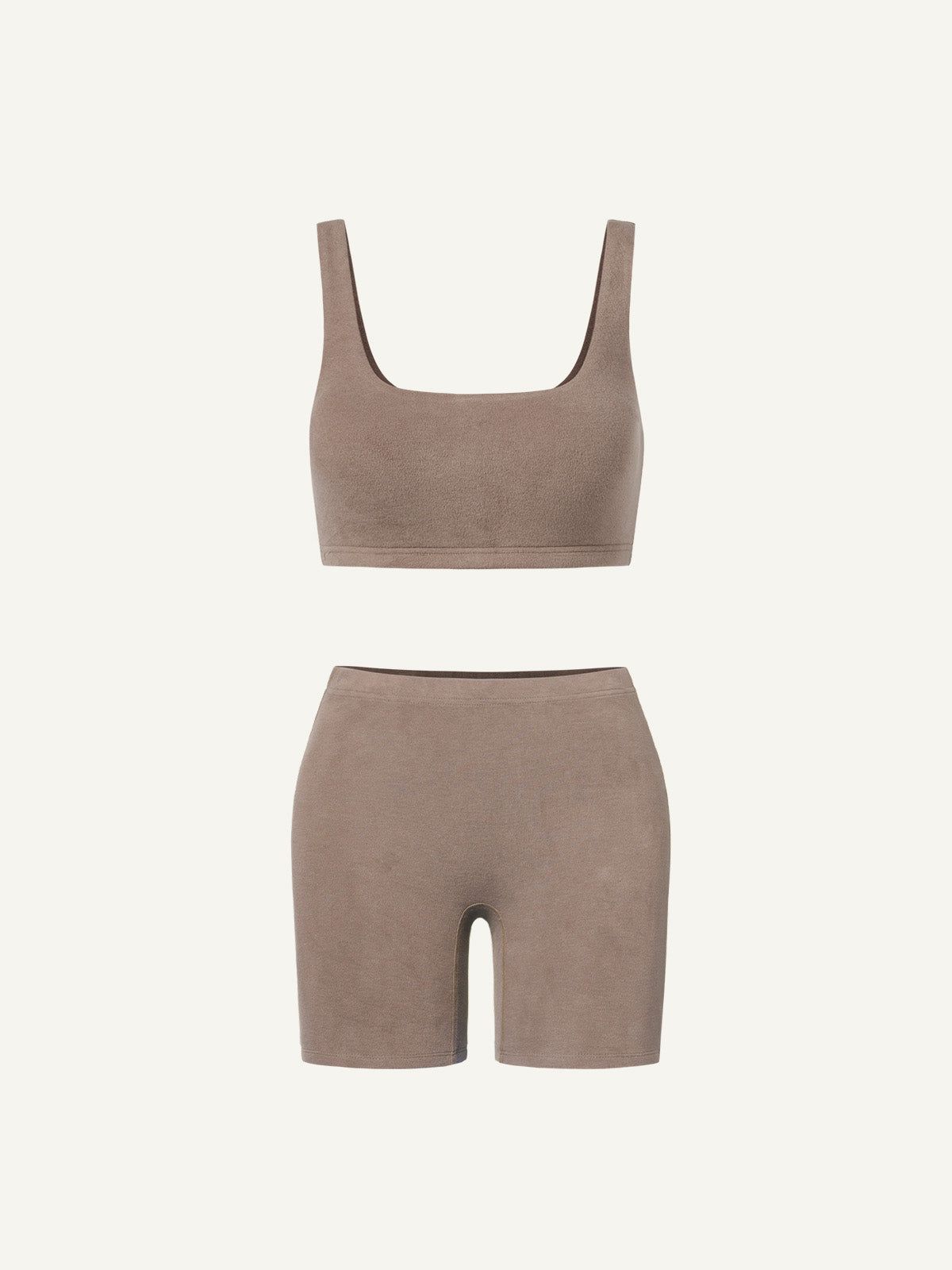 Anti-Bacteria Cropped Brami Tank Top Home Shorts 2Pcs Set sold by ogl move product image thumbnail 2