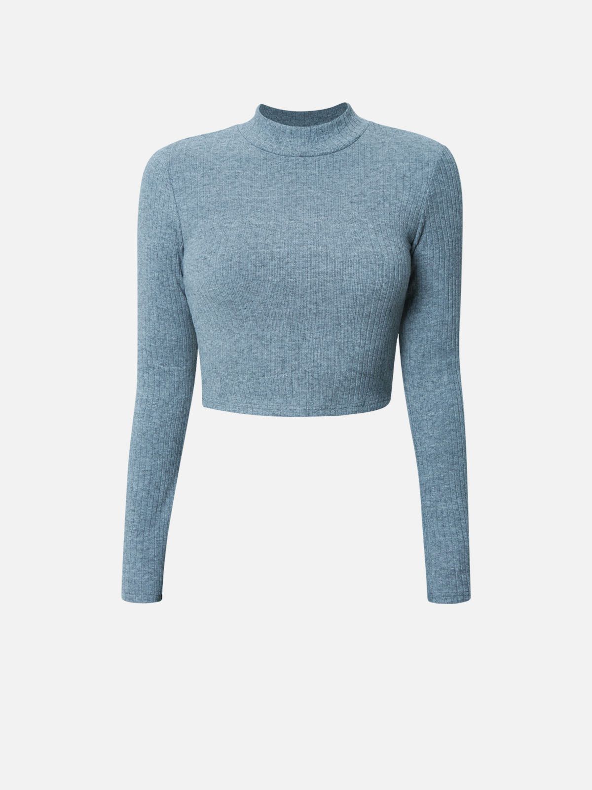 Cashmere-Like Thermal Mock Neck Crop Top sold by ogl move product image thumbnail 13