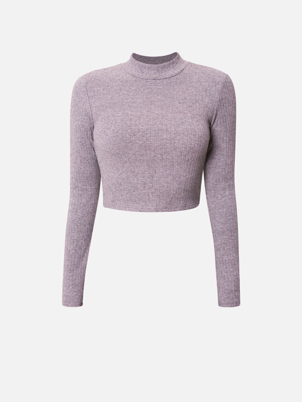 Cashmere-Like Thermal Mock Neck Crop Top sold by ogl move product image thumbnail 18
