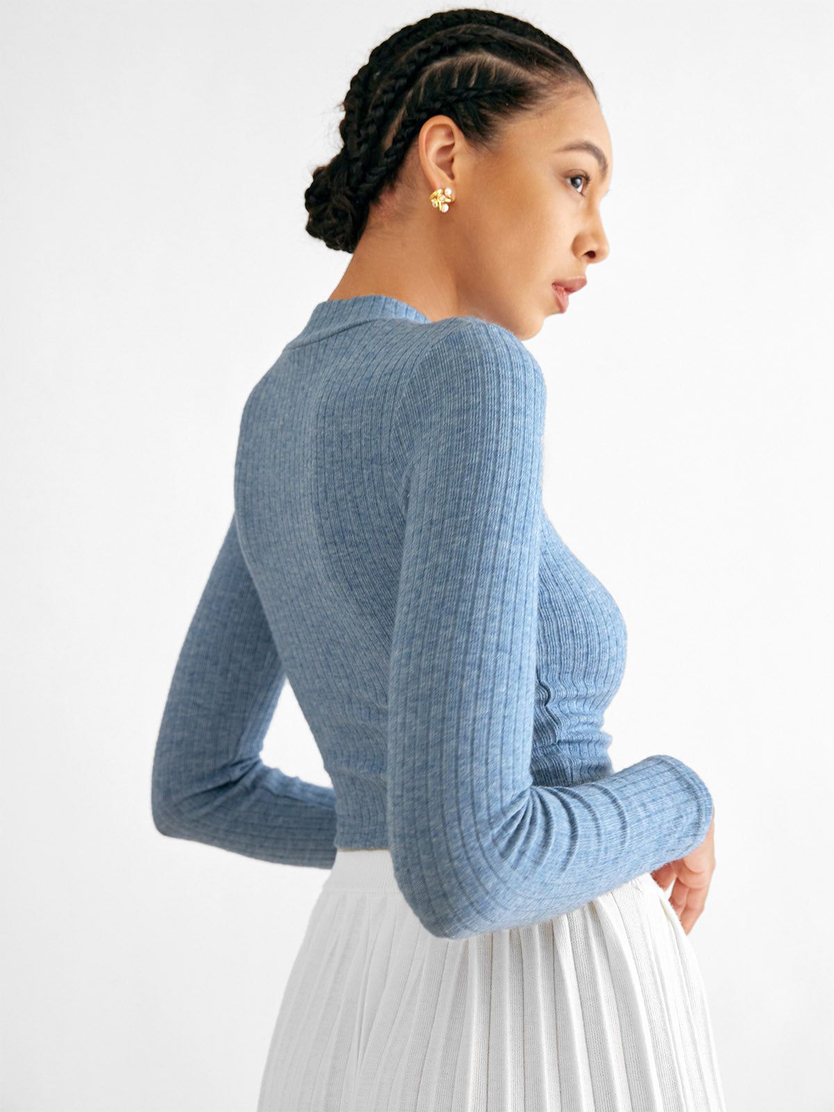 Cashmere-Like Thermal Mock Neck Crop Top sold by ogl move product image thumbnail 16