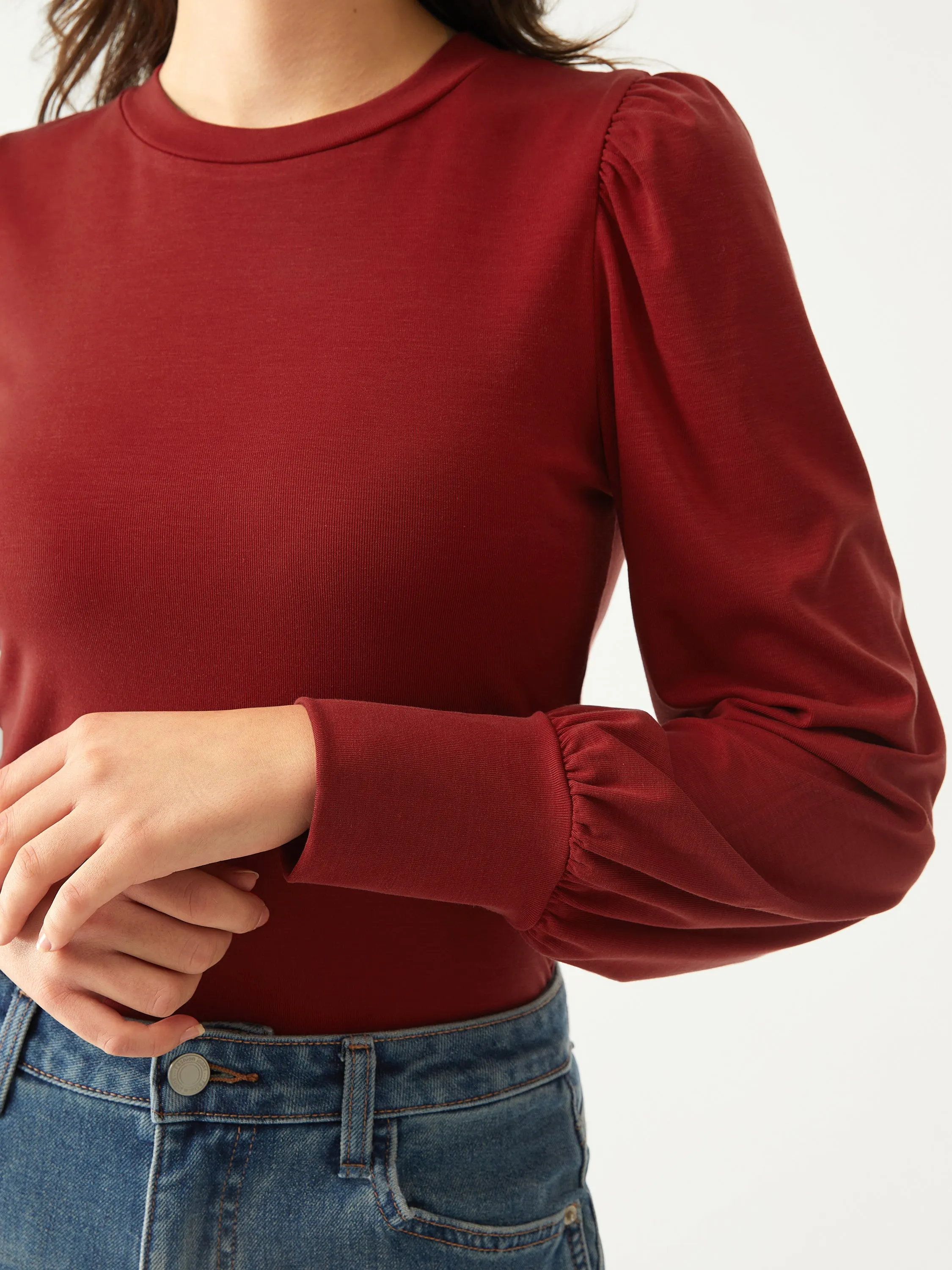 Tencel Puff Sleeve Top sold by ogl move product image thumbnail 4