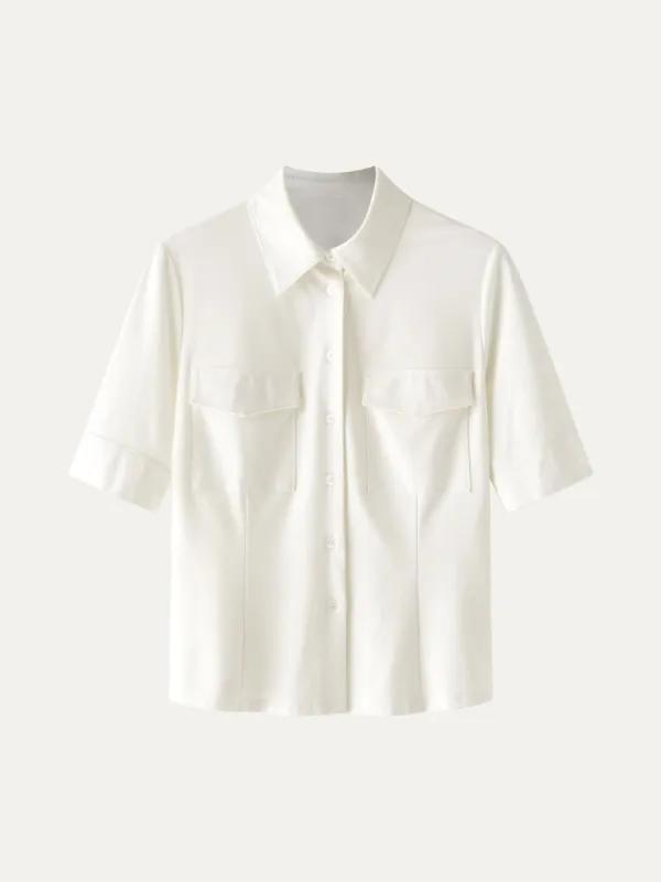 Classic Short-Sleeve Button Down Shirt made by OGLmove