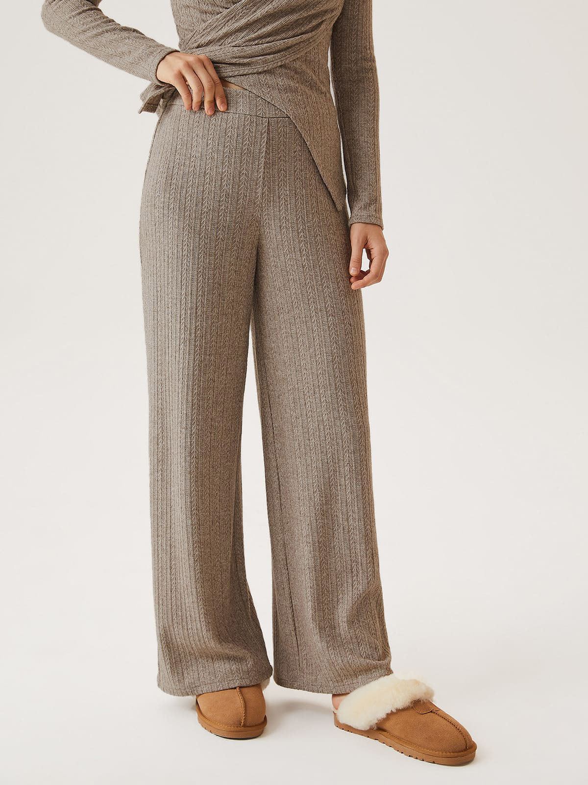 Pointelle Wide Leg Pants sold by ogl move