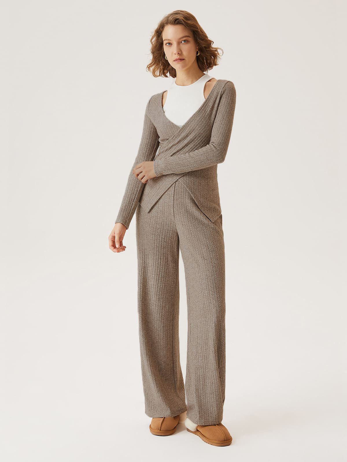 Pointelle Wide Leg Pants sold by ogl move product image thumbnail 3