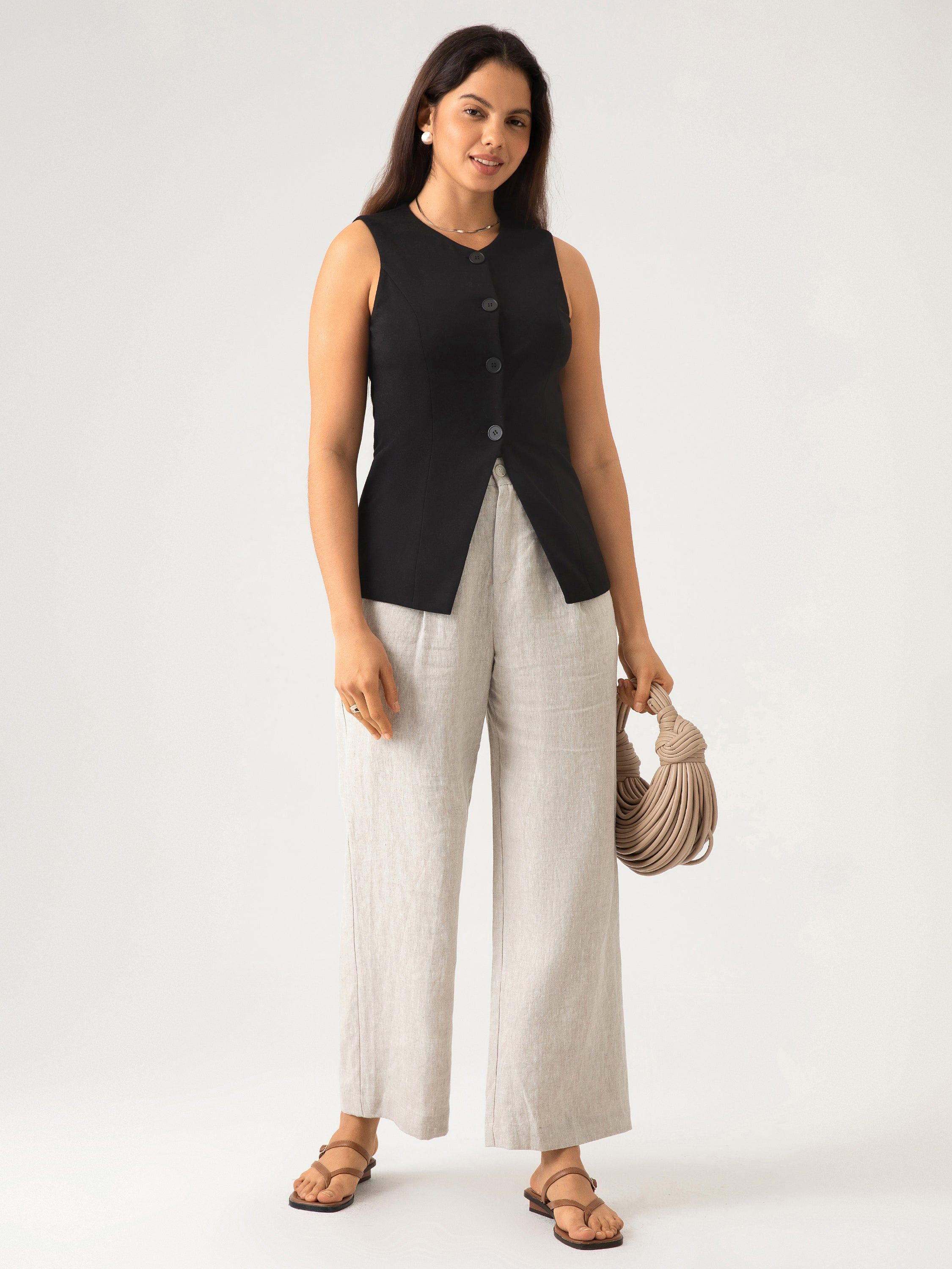 Longline Button-Down Waistcoat sold by ogl move product image thumbnail 3