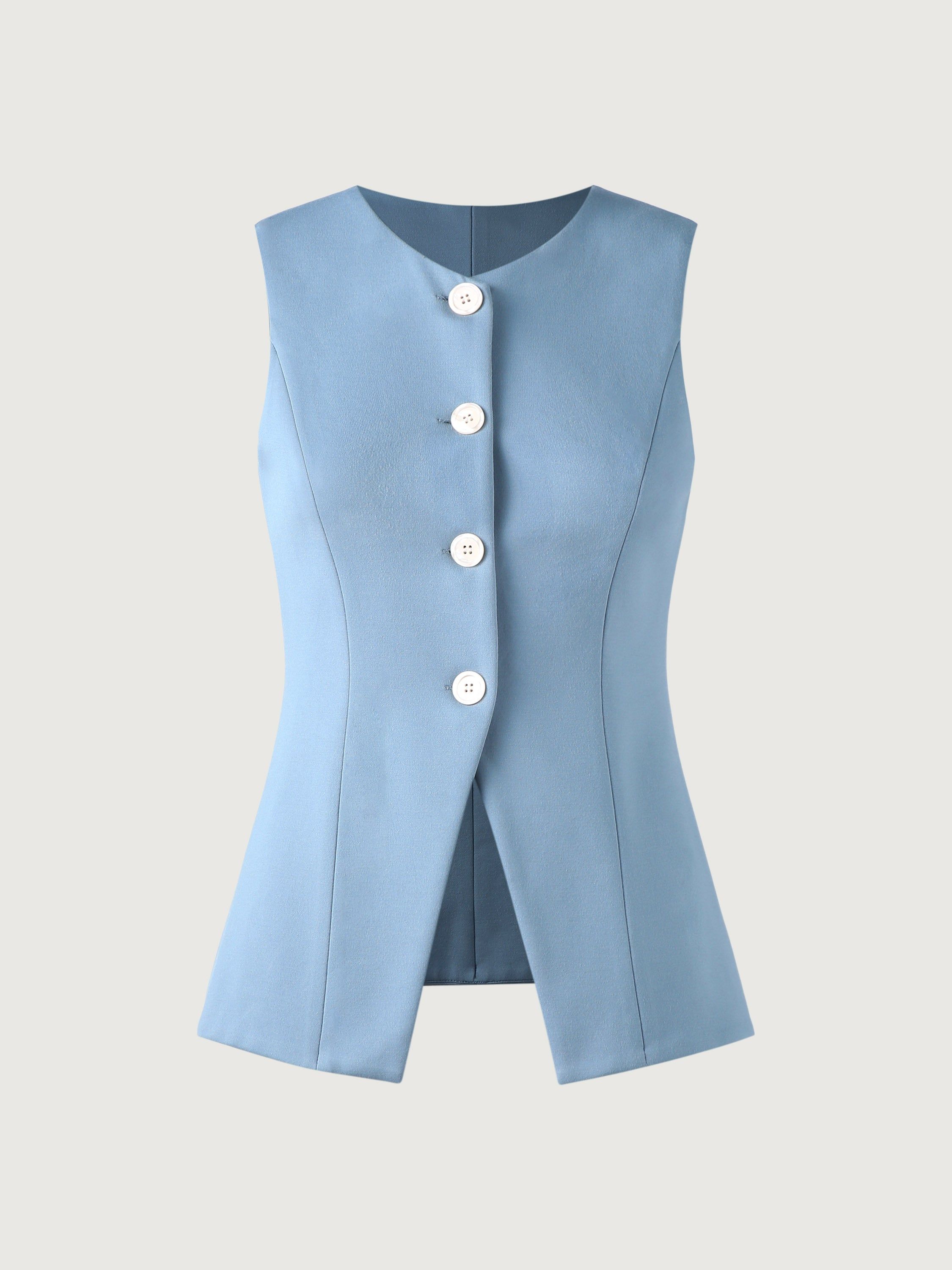 Longline Button-Down Waistcoat sold by ogl move product image thumbnail 5