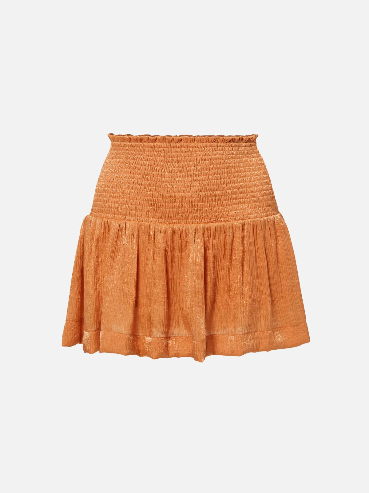 Silk-Like Smocked Ruffle Skort sold by ogl move product image thumbnail 2